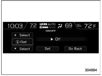 Subaru Forester. Maintenance settings